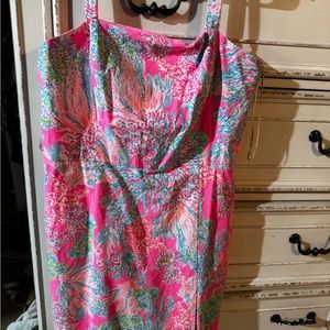 Lilly Pulitzer dress romper pink coral